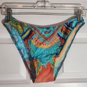 Van Leve France Colorful Abstract Bikini Bottom Size "3" (Large)